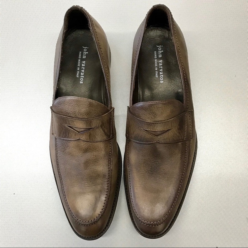 John Varvatos Brown Murray Penny Loafers
